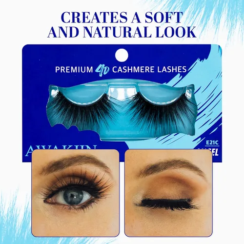 Miniatura 3 de Extensiones de pestañas postizas naturales de cachemira 4D, autoadhesivas, reutilizables, pestañas largas, de aspecto natural, pestañas esponjosas