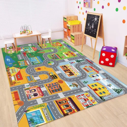 Miniatura 9 de Alfombra del alfabeto para niños, alfombra suave ABC para niños con parte trasera antideslizante, alfombra educativa para sala de juegos para niños
