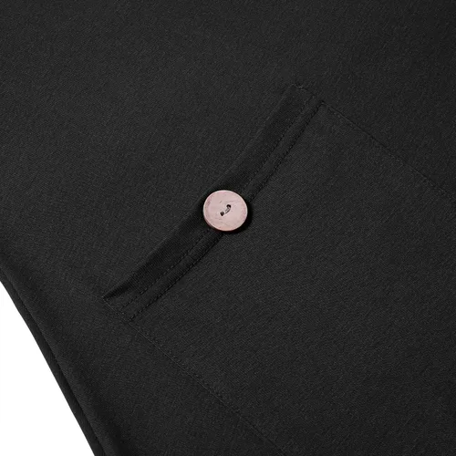 Miniatura 5 de Bulotus - Túnica de manga larga para mujer, cuello asimétrico, dobladillo con bolsillos