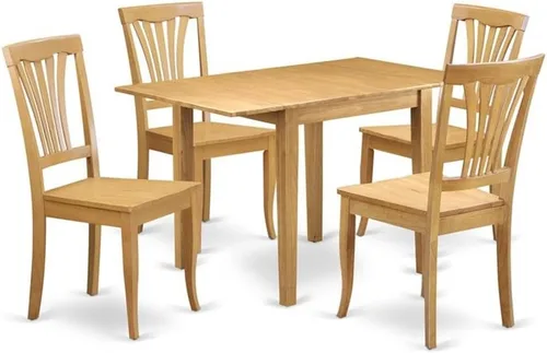 Miniatura 13 de East West Furniture NDAV3-BCH-W - Juego de comedor de 3 piezas que contiene una mesa de comedor rectangular con gotas y 2 sillas de cocina, 30 x 48