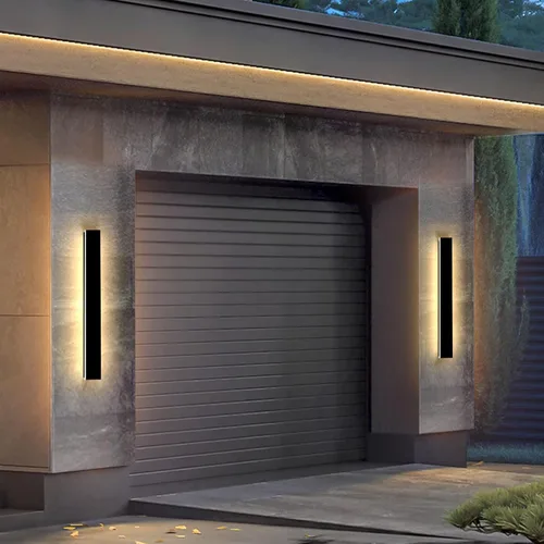 Miniatura 11 de Paquete de 2 luces de pared para exteriores de 39 pulgadas, montaje en pared, aplique moderno para exteriores, iluminación exterior lineal larga LED