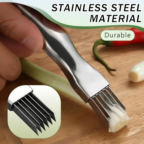 Miniatura 4 de Shred Silk The Knife, 2026 Nuevo cuchillo multifuncional de acero inoxidable picado de cebolla verde, herramienta de rebanar de cocina para 3