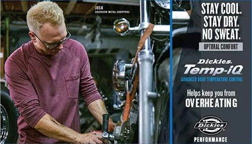 Miniatura 4 de Dickies Camiseta de manga larga para hombre de temperatura grande y alta