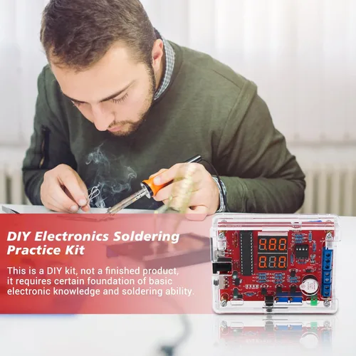 Miniatura 5 de MiOYOOW Kit de Práctica de Soldadura, Kit de Generador de Señal Ajustable PWM DIY, Probador de Voltaje y Corriente, Kit de Proyecto Electrónico, Kit