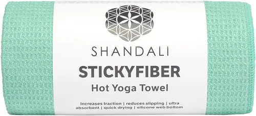Shandali Toalla de yoga caliente – tamaño esterilla, microfibra, súper absorbente, antideslizante, sin lesiones, 24 x 72 pulgadas – La mejor toalla
