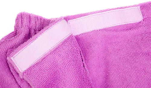 Miniatura 7 de FakeFace Juego de bata de baño de microfibra absorbente para mujer, bata de baño de rizo con gorro de secado para el pelo, gorro turbante