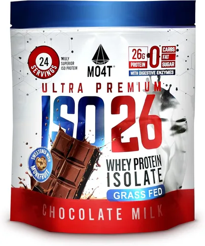 Miniatura 11 de Aislado de proteína de suero alimentado con pasto ISO26 sin edulcorantes artificiales. Endulzado naturalmente con fruta del monje, 1.6 libras, 24