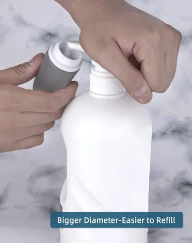 Miniatura 5 de Botellas de viaje de silicona para artículos de tocador, aprobados por la TSA, juego de 4 recipientes portátiles a prueba de fugas, botellas