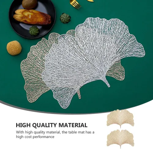Miniatura 6 de HOMSFOU Juego de 4 manteles individuales de PVC antideslizantes y resistentes al calor de 17.32 x 11.81 pulgadas, para decoración del hogar
