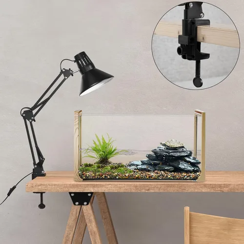 Miniatura 6 de Lámpara de calor para reptiles, accesorio de luz para reptiles con lámpara de calor y soporte, rango de altura de 15.7 pulgadas a 74.3 pulgadas