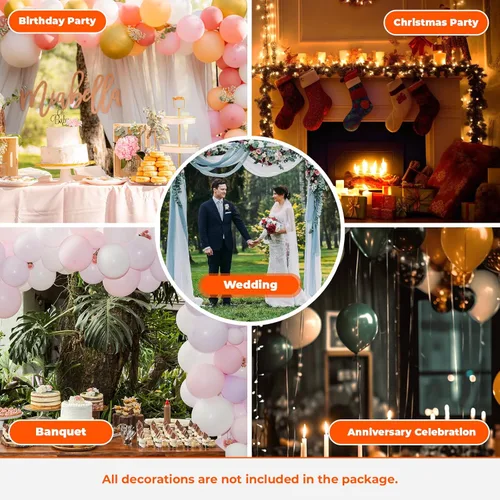 Miniatura 7 de Kit de tubo para telón de fondo de 20 x 10 pies, resistente para boda, soporte ajustable con bases de acero inoxidable ponderadas para marco