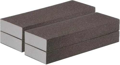 Miniatura 9 de HARFINGTON Bloques de esponja de lijado de grano medio, 4 unidades, bloque de lijado de espuma de grano 120-180 para pulir la cocina, paneles