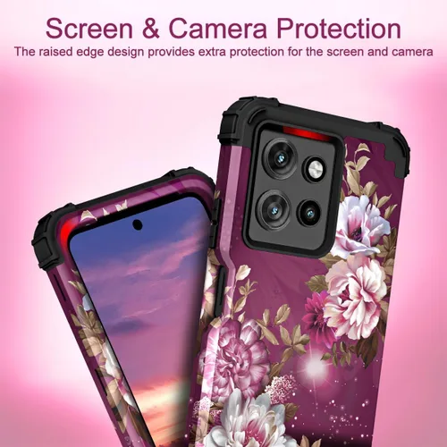 Miniatura 3 de Hocase Funda para Moto G 2026, Moto G Power 2025, protección resistente a prueba de golpes, protección de goma de silicona suave, funda protectora