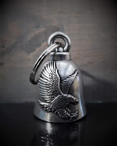 Miniatura 3 de Bravo Bells - Accesorio de campana de motociclista de Eagle o llavero para la suerte - Fabricado en los Estados Unidos