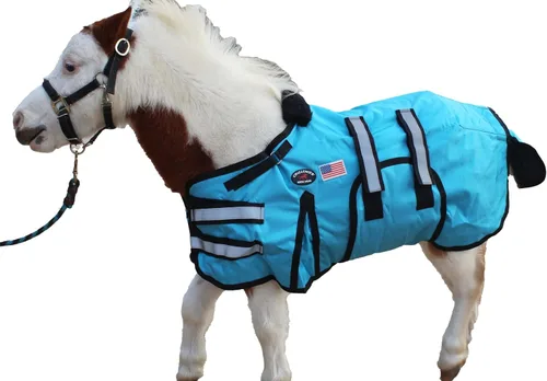 Miniatura 3 de 32-36 (pequeño) 1680D Miniatura Weanling Donkey Pony Horse Foal Manta de invierno 519TS01BK