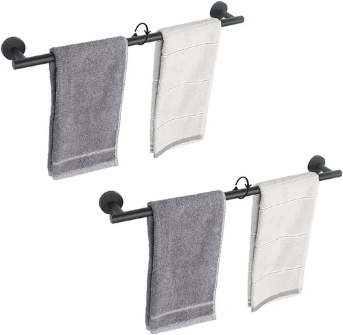 Miniatura 8 de TocTen - Barra de toalla de baño. Soporte de toalla de baño de acero inoxidable grueso SUS304, barra de toalla resistente para cuarto de baño