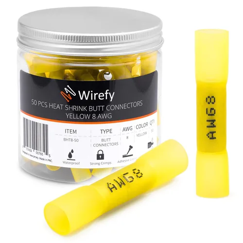 Miniatura 11 de Wirefy 150 terminales de crimpado termorretráctiles de extremo a extremo, terminales eléctricos aislados para cables sin costuras, 1,5-2,5 mm²