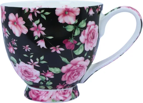 Miniatura 13 de Tazas de café de porcelana de hueso de 16oz para mujeres Tazas Flora Tazas de café y té Novedades Tazas de café para regalar a mujeres, mamá, amigas