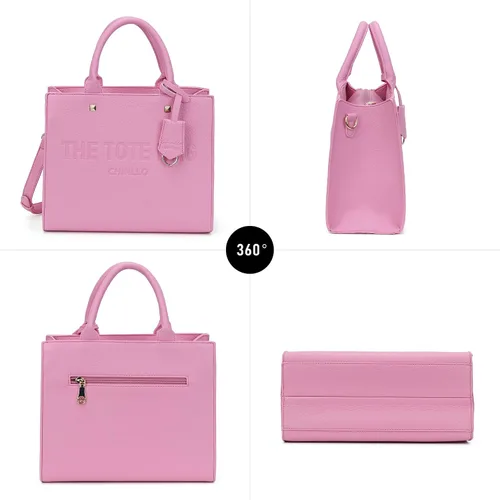 Miniatura 6 de Bolsa de mano para mujer, estilo satchel, con asa superior y correa para el hombro
