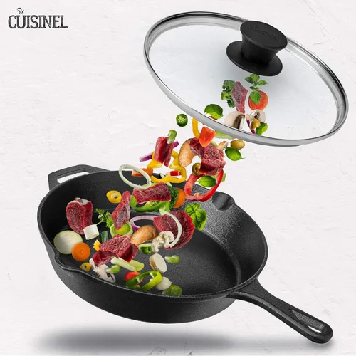 Miniatura 5 de Tapa de cristal - 12" pulgadas/12.0 in/12.126 in - Compatible con Lodge - Cubierta de repuesto templada totalmente montada - Apto para horno