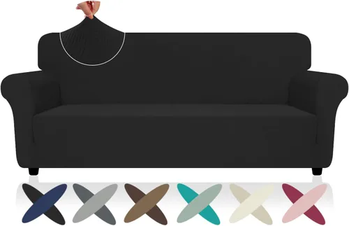 Miniatura 50 de ZNSAYOTX Funda súper elástica para silla (30"-47"), nuevas fundas de silla a rayas para sala de estar, aptas para perros y mascotas, protector