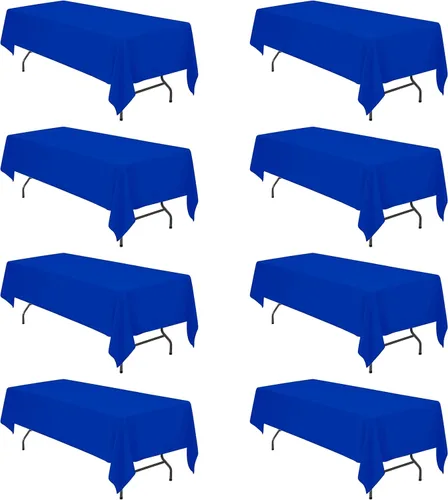 Miniatura 94 de BRILLMAX 6 Pack de Manteles Azul Marino para Mesas Rectangulares de 8 Pies 90 x 156 Pulgadas - 8 pies Mantel Rectangular a Granel de Lino