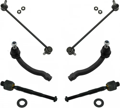 TRQ Kit de dirección delantera y suspensión de barras de acoplamiento compatibles con Honda Pilot 2009-2015