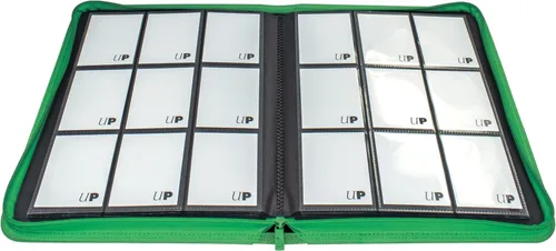 Miniatura 2 de Ultra PRO - Carpeta PRO-Binder con 9 bolsillos con cremallera (verde): Protege hasta 360 tarjetas coleccionables intercambiables, tarjetas