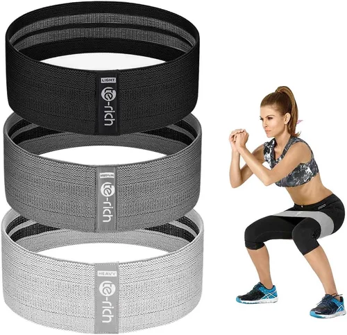 Bandas de resistencia, bandas de entrenamiento de tela para mujeres y hombres, bandas de bucle de resistencia de tela para glúteos, bandas gruesas