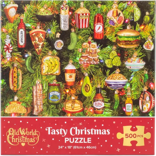 Miniatura 5 de Old World Christmas Rompecabezas de Navidad sabroso, rompecabezas temático de 500 piezas para diversión navideña, 24 x 18 pulgadas