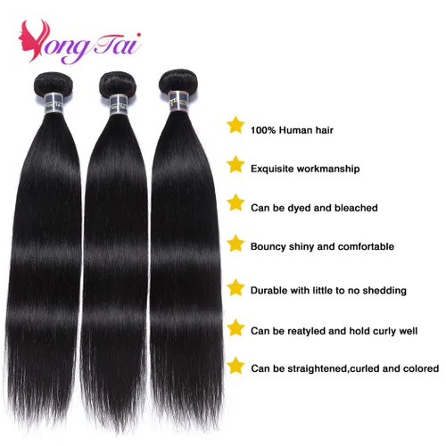 Miniatura 2 de Extensiones de cabello, liso, malasio, calidad 9A