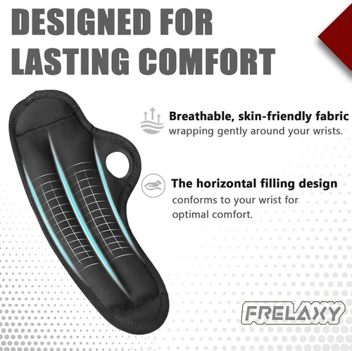 Miniatura 2 de Frelaxy Pesas de muñeca con cierre de pulgar para hombres y mujeres 1 lb*2 2 lbs*2 3 lbs*2 Pesas de tobillo Guantes con peso para correr Negro