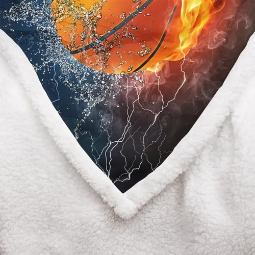 Miniatura 4 de YISUEMEI - Manta sherpa de baloncesto, suave y afelpada, manta de forro polar para amantes del baloncesto, entrenadores, hombres, 50 x 60 pulgadas