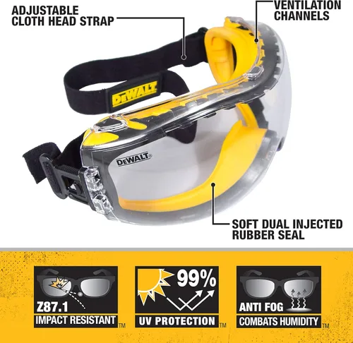 Miniatura 2 de Dewalt DPG82 Concealer - Gafas de seguridad antivaho de doble molde - 1 par