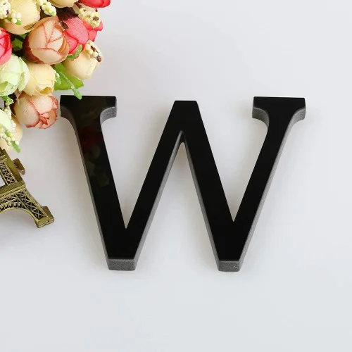 Miniatura 11 de Pegatinas de pared para pared, calcomanías para el hogar, 26 letras 3D, calcomanías de arte acrílico, decoración del hogar Y
