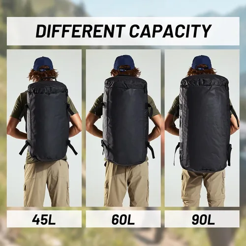 Miniatura 35 de MIER Mochila deportiva grande con compartimento para zapatos, resistente y resistente al agua, azul marino, 45L