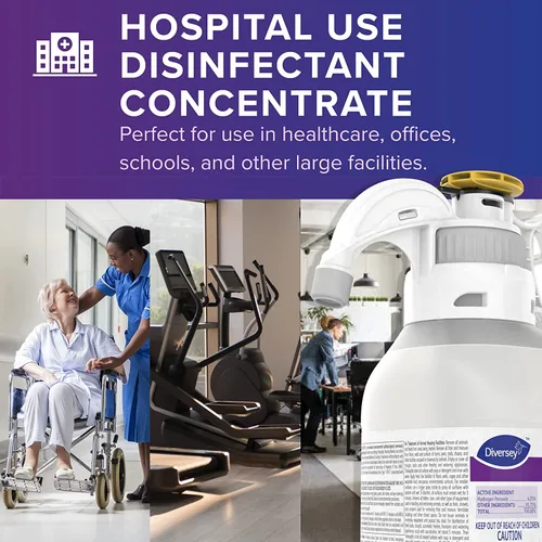 Miniatura 5 de Oxivir Diversey 5019296 Five 16 Limpiador líquido desinfectante de fuerza hospitalaria de un solo paso, peróxido de hidrógeno acelerado, concentrado