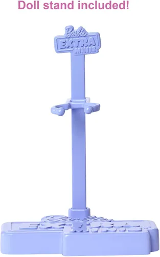 Miniatura 5 de Barbie Extra Minis Doll #3 (14 cm) con traje de moda de 2 piezas con emojis, con soporte para muñeca y accesorios que incluyen gafas de sol y bolso