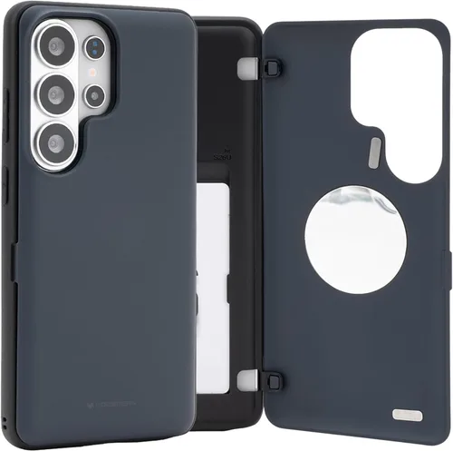 Miniatura 67 de GOOSPERY Funda tipo cartera para Samsung Galaxy S22 Ultra, [tarjetero] parachoques magnético de puerta con cierre automático, cubierta protectora