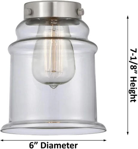 Miniatura 3 de Innovations 515-2W-SN-G182-LED 2 luces vintage regulable LED accesorio de baño, níquel satinado cepillado