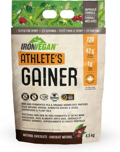 Miniatura 6 de Hierro Vegano - Vainer de Athlete's Gainer, 10 lbs (4.5 kg)