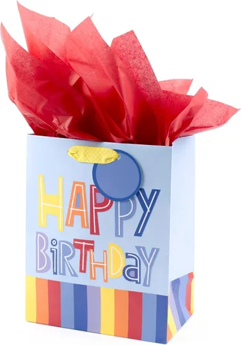 Hallmark bolsa de regalo de cumpleaños en papel de seda, tamaño grande, Multicolor