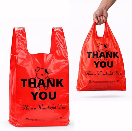 Miniatura 16 de YoYoRain 1000 piezas de bolsas de camiseta blancas "Thank You" – Bolsas de compras reutilizables y desechables para comestibles y supermercado