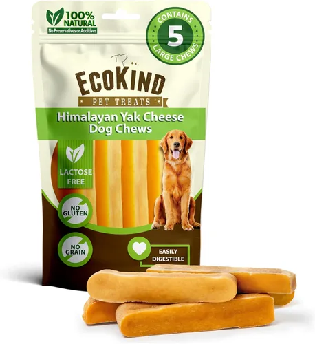 Miniatura 26 de EcoKind Premium Gold Yak Cheese - Masticables para perros del Himalaya, golosinas saludables para perros de todas las razas y tamaños, todo natural
