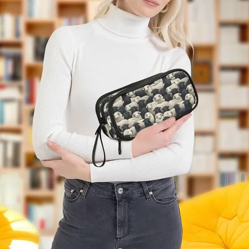 Miniatura 6 de MNSRUU Estuche grande para lápices, estuche de lápices estético de ovejas de animales, organizador de marcadores, caja de lápices para niñas, niños