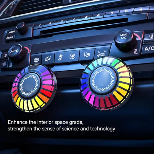 Miniatura 6 de Luces interiores para automóvil, 2 lámparas magnéticas de ritmo RGB, 32 bits que cambian de color, control de aplicación, luz de ritmo LED de música