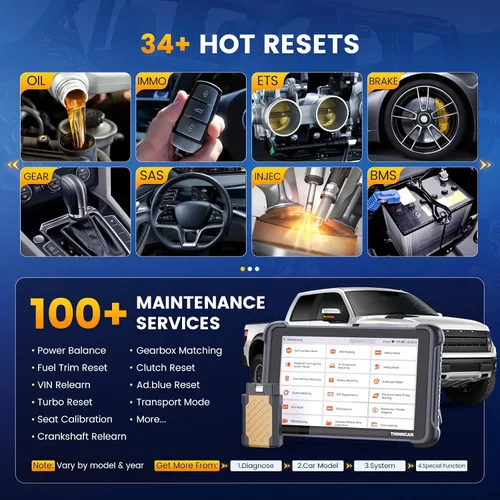 Miniatura 5 de THINKCAR Herramienta de escaneo bidireccional, THINKSCAN 689BT Herramienta de diagnóstico automotriz para todo el sistema, escáner OBD2