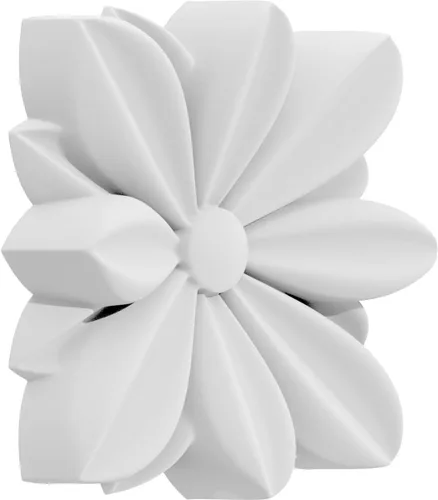 Miniatura 2 de Ekena Millwork ROSC075X075HLBUF Roseta de flores extra Jumbo Hillsboro, blanco