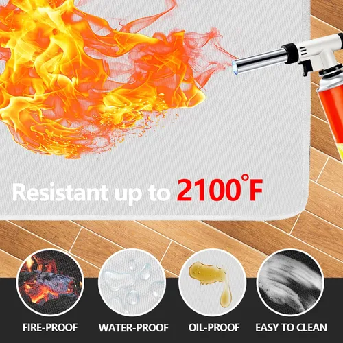 Miniatura 2 de Tapetes resistentes al calor para encimera, tapete ignífugo para freidora de aire de 16 x 24 pulgadas, tapetes para parrilla al aire libre