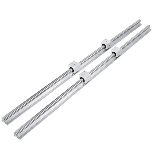 Miniatura 10 de Happybuy SBR12 4 SBR12UU Juego de 2 rieles lineales, de 39.37 pulgadas. Soporte de riel lineal. Guía lineal para rodamientos ranurados de 0.78